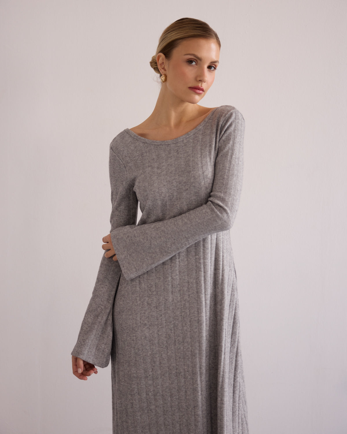 Alma Knit Dress Grey