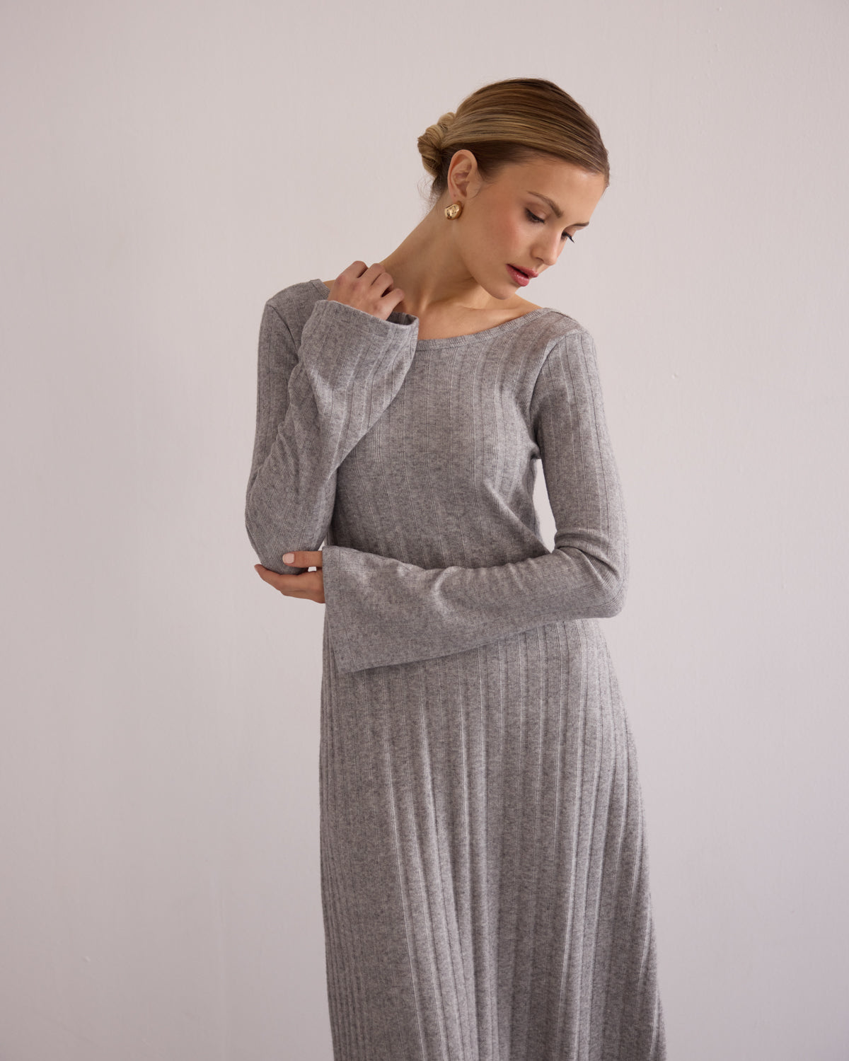 Alma Knit Dress Grey